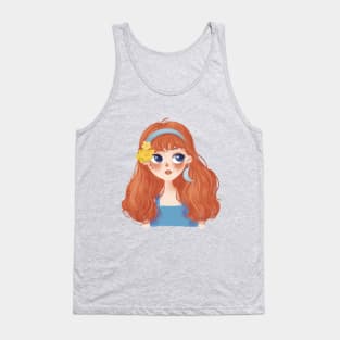 Red Hair Girl Tank Top